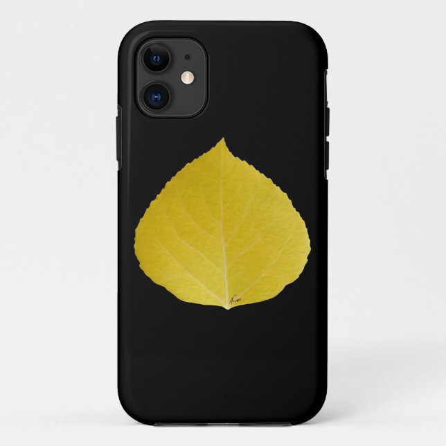 Coques Case-Mate iPhone Feuille d'Aspen jaune #5 (Dos)