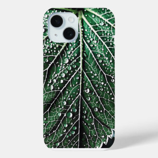 Coque Pour iPhone 15 Feuille de nature de macro