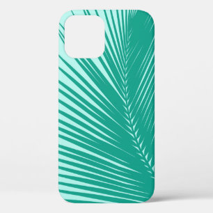 Coques Pour iPhone Feuille de palmier - Turquoise et aqua
