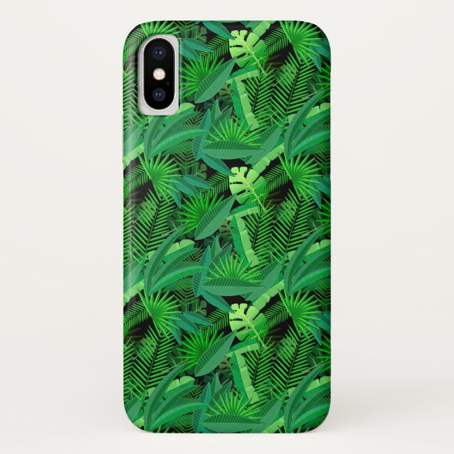 Coques Case-Mate iPhone Feuille de palmiers tropicaux (Dos)