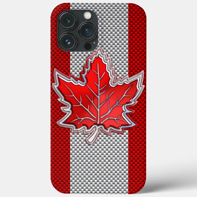 Coques Case-Mate iPhone Feuille d'érable de chrome canadienne sur les styl (Verso)