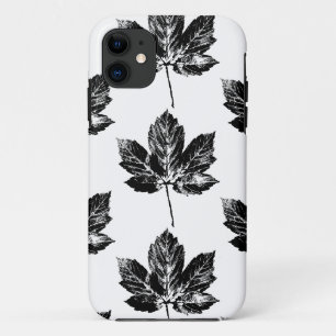 Case-Mate iPhone Case Feuille d'érable noire et blanche