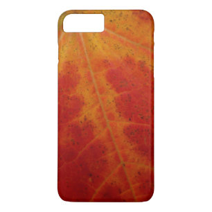 Coque iPhone 8 Plus/7 Plus Feuille d'érable rouge Abstraite Automne Photograp