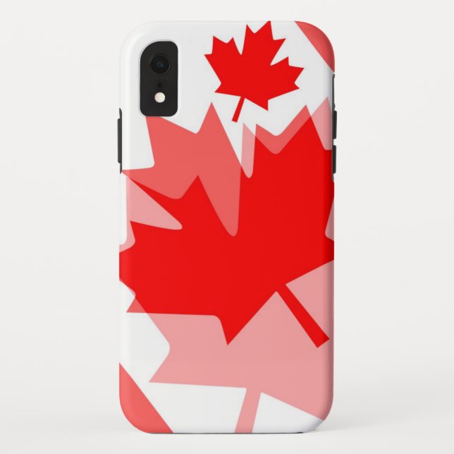 Coques Case-Mate iPhone Feuille d'érable rouge canadienne style stratifié  (Dos)