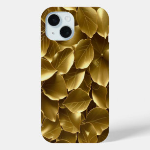 Coque Pour iPhone 15 Feuille d'or