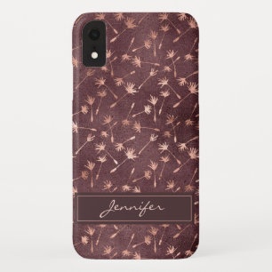 Case-Mate iPhone Case Feuille d'or rose - motif de Bourgogne - ajoutez