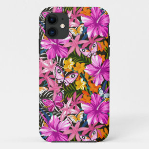 Coque Case-Mate Pour iPhone Feuille et fleurs tropicaux