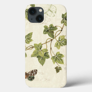 Etui iPhone 13 Feuille et un papillon