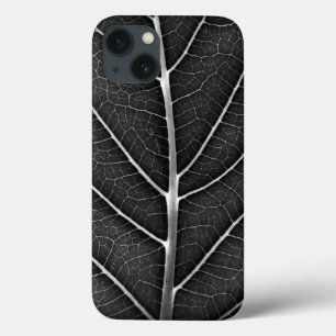 Case-Mate iPhone Case Feuille lumineuse noir et blanc en gros plan