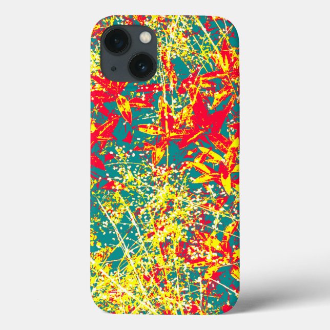 Coques Case-Mate iPhone feuille rouge vert jaune et blanc (Verso)