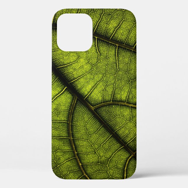 Coques Case-Mate iPhone Feuille verte en gros plan (Verso)