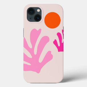 Case-Mate iPhone Case Feuilles Abstraits rose orange moderne formes déco