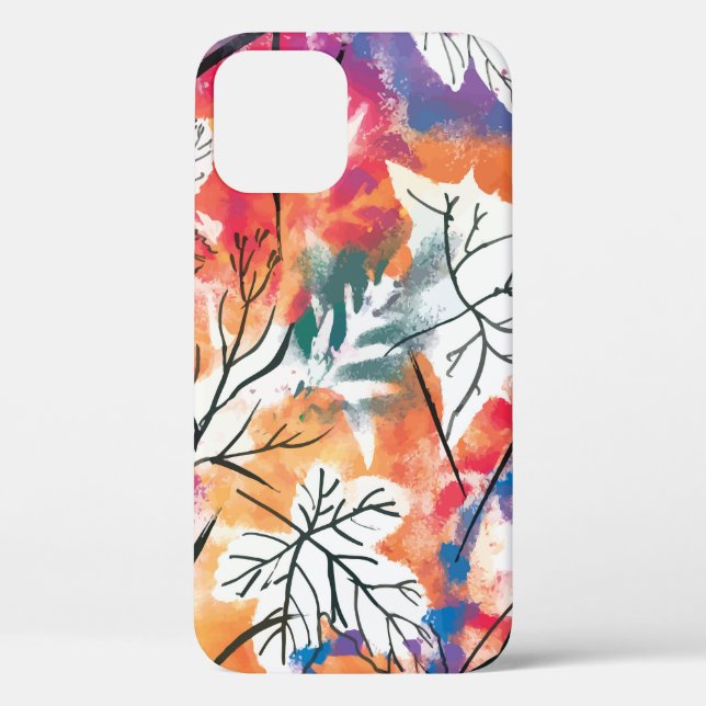 Coques Case-Mate iPhone Feuilles aquarelle (Verso)