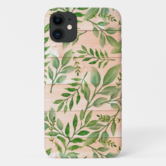 Coques Case-Mate iPhone Feuilles aquarelle (Dos)