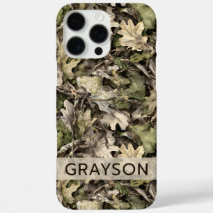 Coques iPhone 16 Pro Max Feuilles Camouflage Personnalisé