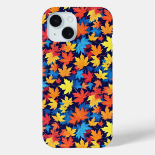 Coque Pour iPhone 15 Feuilles Colorées D'Automne Sur Arrière - plan Ble