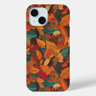 Coque Pour iPhone 15 Feuilles d'automne colorées