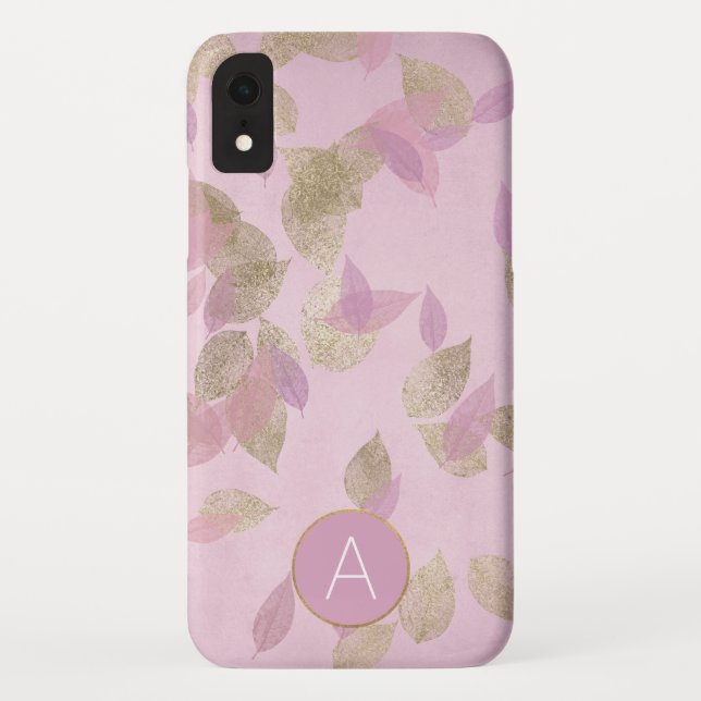 Coques Case-Mate iPhone Feuilles d'automne de lavande violette et d'huile  (Dos)
