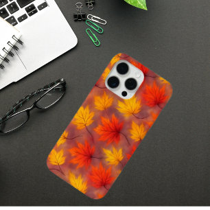 Coque iPhone 15 Pro Max Feuilles d'automne Rustique Aquarelle - Feuillage