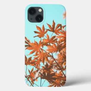 Case-Mate iPhone Case Feuilles d'automne Turquoise et orange