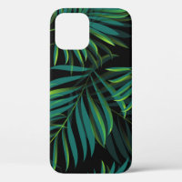 Feuilles de palmiers tropicaux verts. Graphique mo