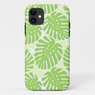 Coque iPhone 11 Feuilles De Plante Tropical - Monstera Motif