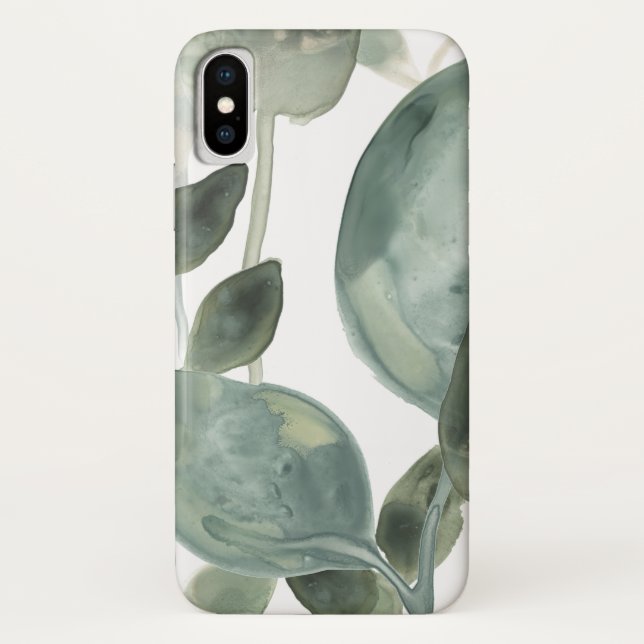 Coques Case-Mate iPhone Feuilles d'eau - Aquarelle (Dos)