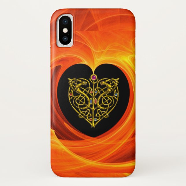 Coques Case-Mate iPhone FEUILLES D'OR, jaune orange noir (Dos)