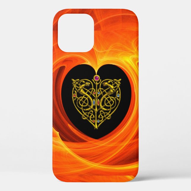 Coques Case-Mate iPhone FEUILLES D'OR, jaune orange noir (Verso)