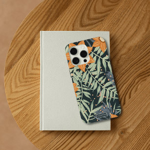 Coque iPhone 15 Pro Max Feuilles floraux tropicaux personnalisés