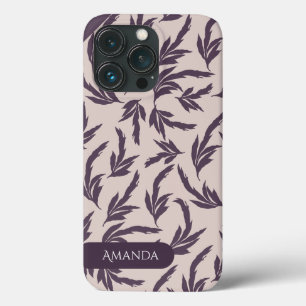 Case-Mate iPhone Case Feuilles roses, prune et blanches