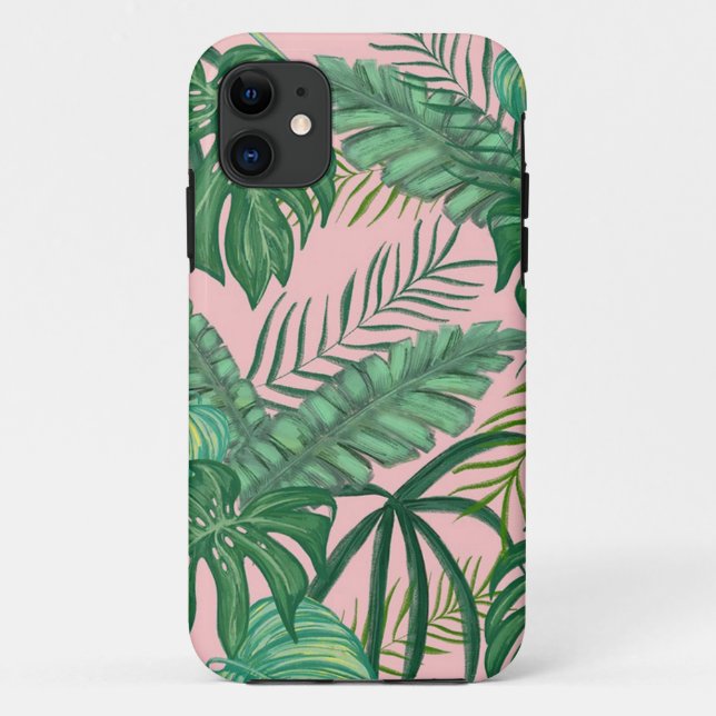 Coques Case-Mate iPhone Feuilles Tropicales (Dos)