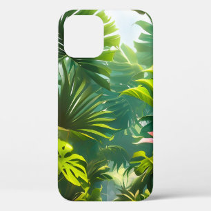 Case-Mate iPhone Case Feuilles tropicales colorées et fleurs d'Hibiscus