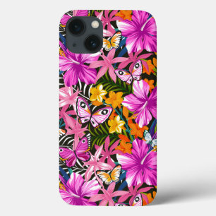 Etui iPhone Case-Mate Feuilles tropicaux et fleurs