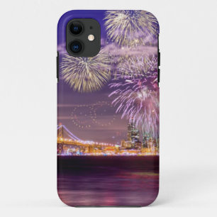 Coque iPhone 11 Feux d'artifice de nouvelle année de San Francisc