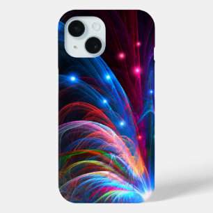 Coque Pour iPhone 15 Feux d'artifice - Fractage coloré