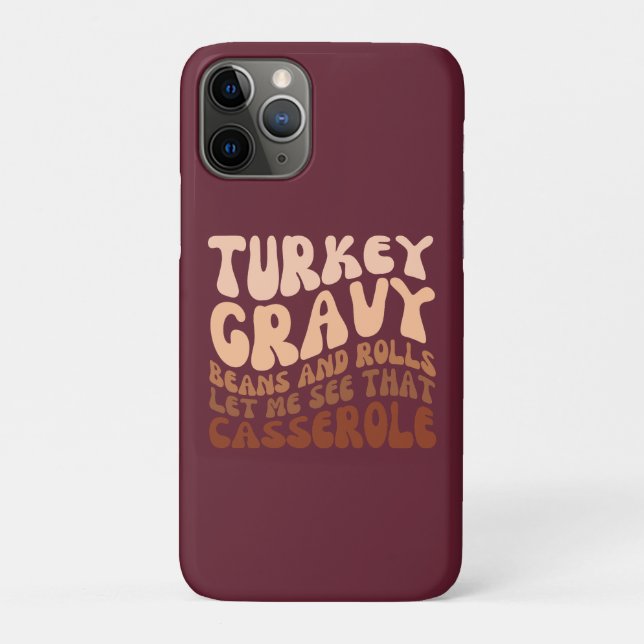 Coques Case-Mate iPhone Fèves Gravées Et Rouleaux Retro Thanksgiving Turke (Dos)