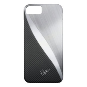 Coque iPhone 8/7 Fibre de carbone et métal brossé 02