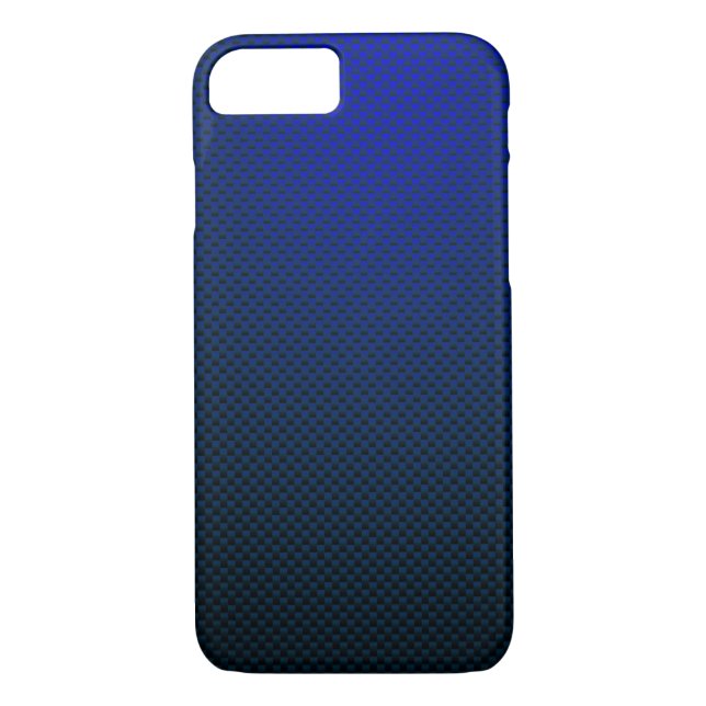 Coques Case-Mate iPhone Fibre de carbone noir bleu (Dos)