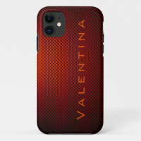 Fibres de carbone noir orange personnalisées