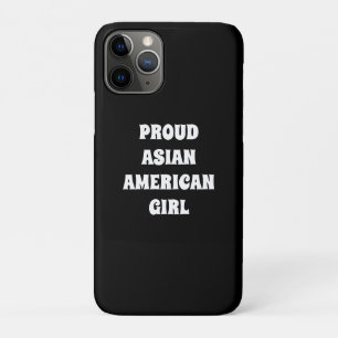 Case-Mate iPhone Case Fier Asiatique Américaine Fille, noir blanc