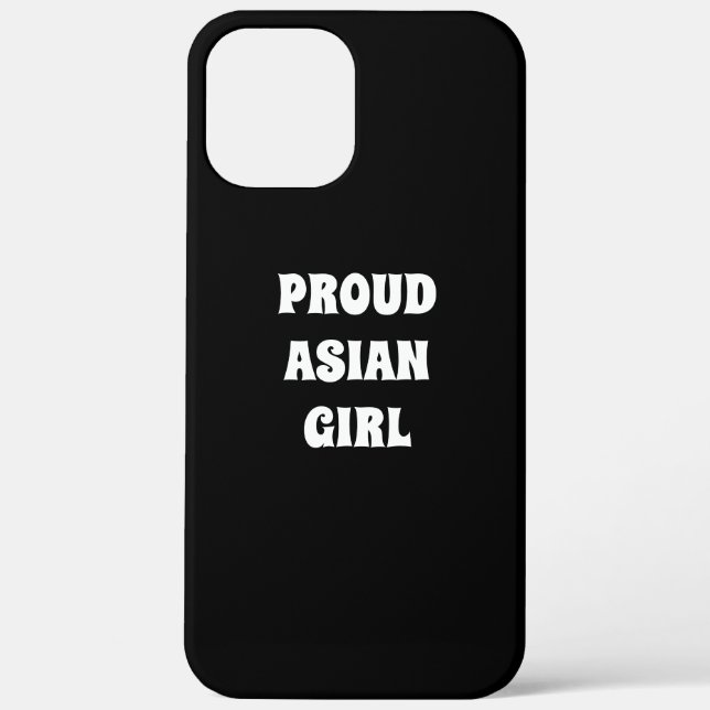 Coques Case-Mate iPhone Fier asiatique fille, noir blanc (Verso)