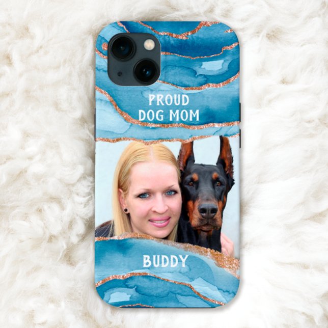 Coques Case-Mate iPhone Fier chien Maman Photo Élégante Parties scintillan (Créateur téléchargé)
