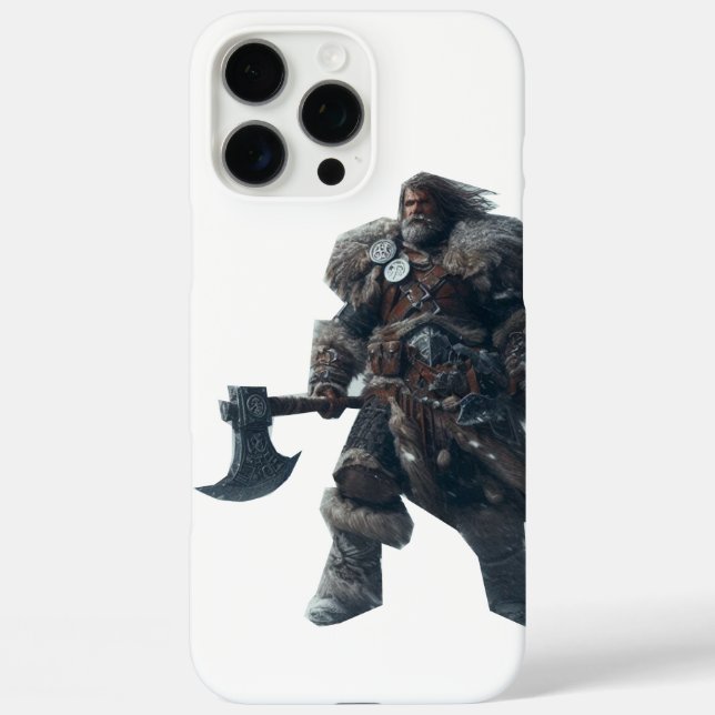 Coques Case-Mate iPhone Fierce Barbarian Warrior avec l'Ancien Ax (Verso)