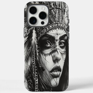 Coques iPhone 16 Pro Max Fierce Indienne guerrière dans la tradition