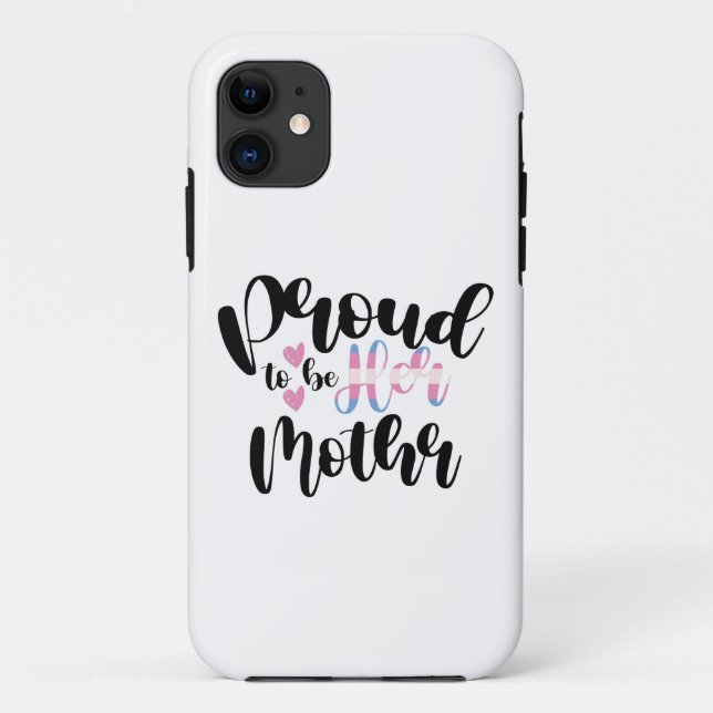 Coques Case-Mate iPhone Fière D'Être Sa Mère LGBTQ Transgenre Parent Trans (Dos)