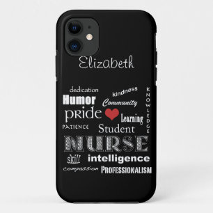 Case-Mate iPhone Case Fierté-Attributs /Ebony d'élève-infirmière