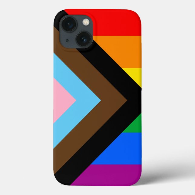 Coques Case-Mate iPhone Fierté de progrès LGBTQ+ (Verso)