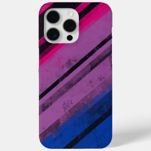 Coque iPhone 15 Pro Max Fierté Égalité Bi Drapeau Grunge Stripes LGBTQIA