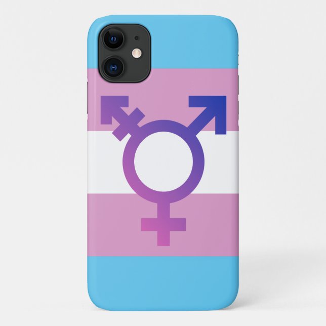 Coques Case-Mate iPhone Fierté et symbole transgenre (Dos)